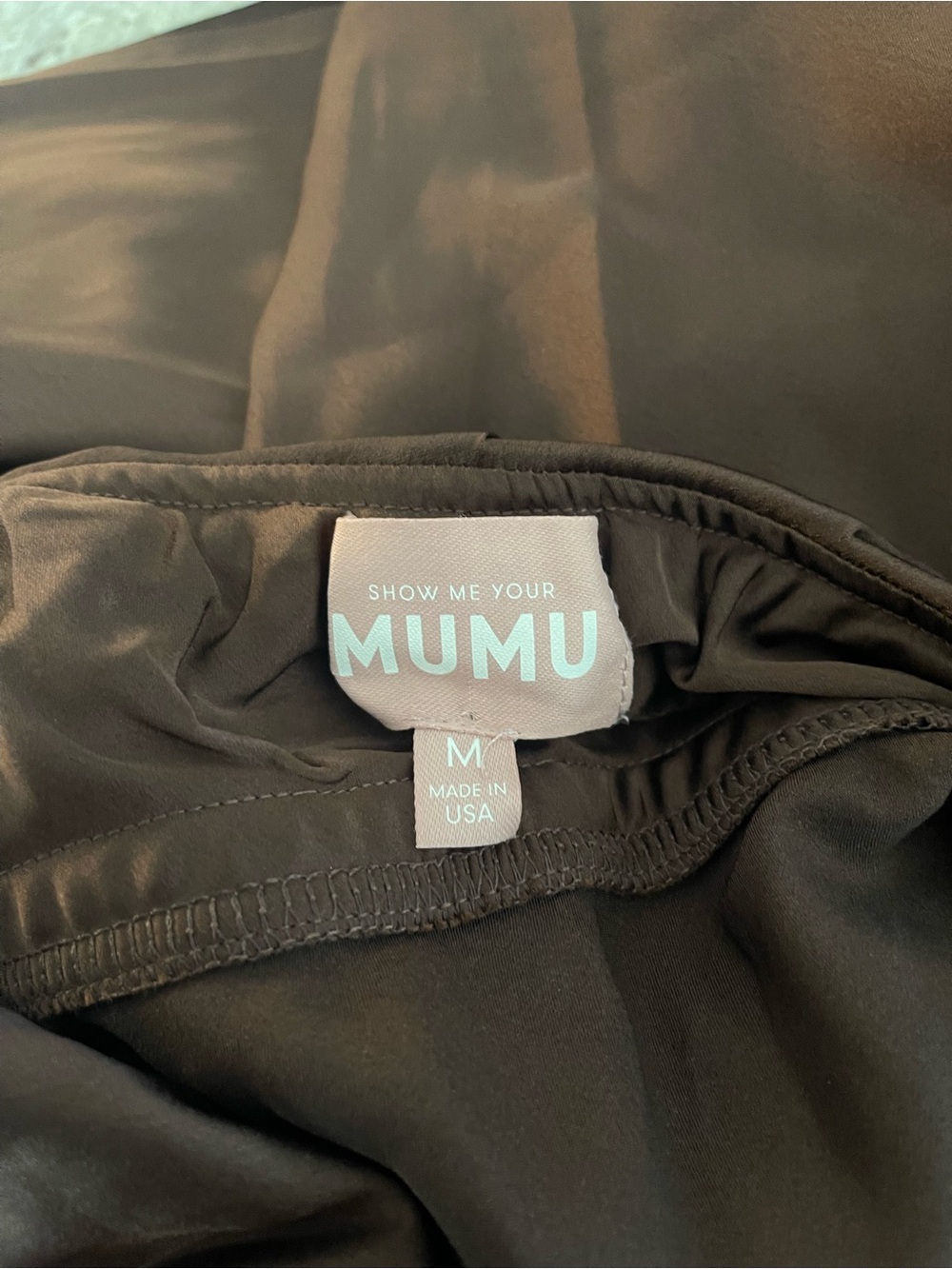 Show Me Your Mumu Taylor Tube Maxi Dress size Medium M Brown NWOT strapless - Picture 7 of 7